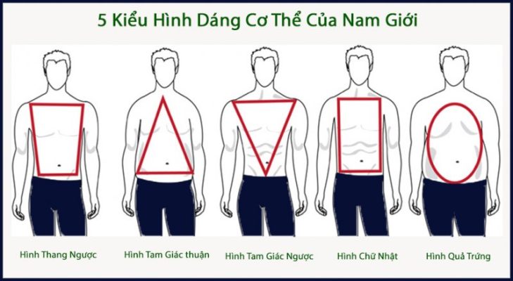 5 kiểu hình dáng cơ thể của nam giới